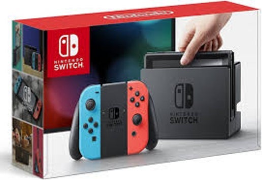 Nintendo Switch whatsko RG350 Geek Squad Certified Refurbished Switch with Neon Blue and