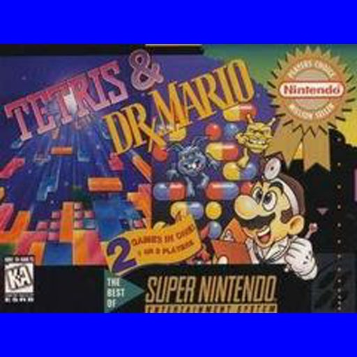 SNES Tetris & Dr. Mario shops Super Nintendo Complete in box CiB